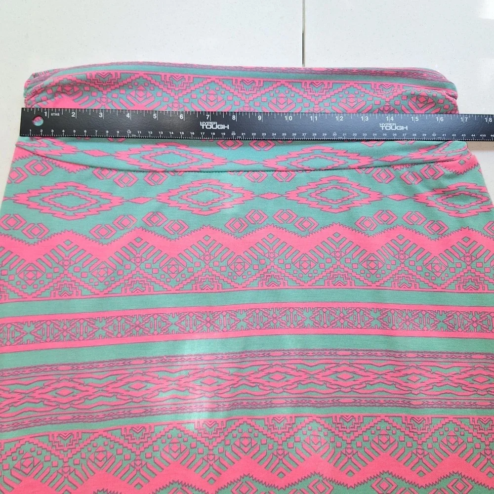 Vintage Tribal Bright Maxi Skirt 1X 34